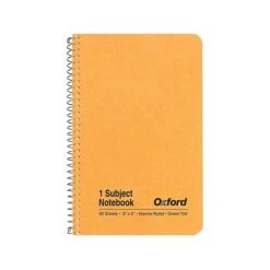Oxford 1-Subject Notebook, 5" X 8", Narrow Ruled, 80 Sheets, Kraft (OXF 25-401R)