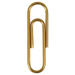 JAM Paper® Colored Standard Paper Clips, Small 1 Inch, Gold Paperclips, 2 Packs Of 100 (21832058a) -Office Supply Shop sp4813715 sc7