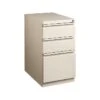 Staples 3-Drawer Vertical File Cabinet, Mobile/Pedestal, Letter, Putty, 20"D (24871D)