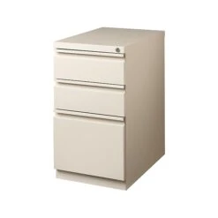 Staples 3-Drawer Vertical File Cabinet, Mobile/Pedestal, Letter, Putty, 20"D (24871D) -Office Supply Shop sp49507768 sc7