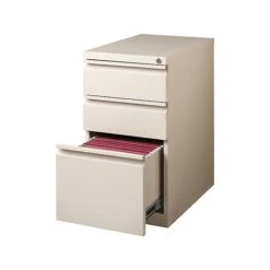 Staples 3-Drawer Vertical File Cabinet, Mobile/Pedestal, Letter, Putty, 20"D (24871D) -Office Supply Shop sp49507769 sc7