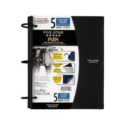 Five Star Flex 5-Subject Notebook, 8.5" X 11", College Ruled, 150 Sheets, Assorted Colors (08128)