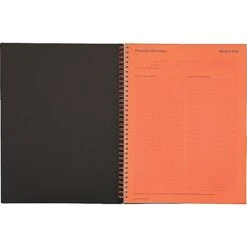 Oxford Black N' Red 1-Subject Professional Notebook, 8.5" X 11", Wide Ruled, 70 Sheets, Black (K66652) -Office Supply Shop sp50987639 sc7