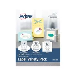 Avery Variety Pack Laser/Inkjet Multipurpose Labels, White, 14 Labels/Sheet, 9 Sheets/Pack