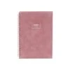 Poppin Velvet Notebook, 6" X 8.25", Dotted Ruled, 40 Sheets, Dusty Rose (106161)
