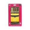 Pigma Micron Felt Pens, Fine Point, Black Ink, 6/Pack (30062)