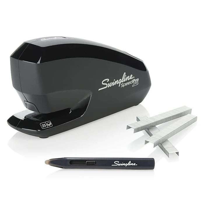 Swingline Speed Pro™ Electric Stapler Value Pack (Premium Staples & Staple Remover Included), 25 Sheet Capacity, Black (42140) Swingline Speed Pro™ Electric Stapler Value Pack (Premium Staples & Staple Remover Included), 25 Sheet Capacity, Black (42140) -Office Supply Shop sp56867796 sc7