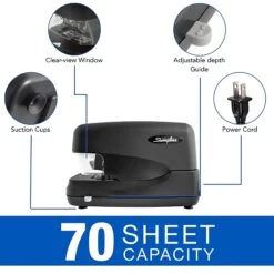 Swingline® High Capacity Electric Stapler, 70 Sheets, Black (69270) 2 Swingline® High Capacity Electric Stapler, 70 Sheets, Black (69270) -Office Supply Shop sp56867997 sc7