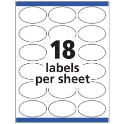 Avery Easy Peel Oval ID Labels, Sure Feed Technology, Print To The Edge, Permanent Adhesive, 1-1/2” X 2-1/2”, 270/Pack (6583) -Office Supply Shop sp57017064 sc7
