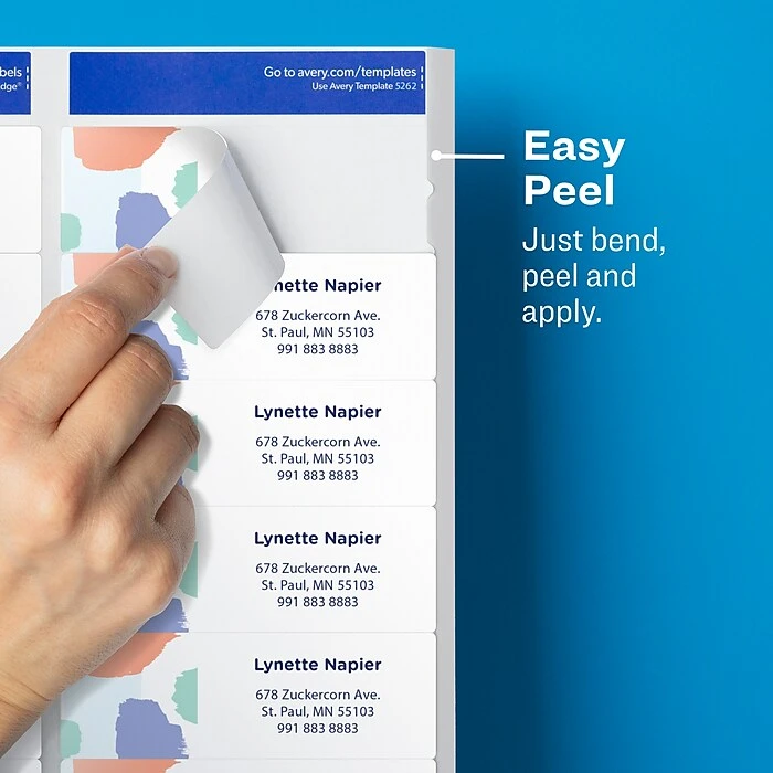 Avery Easy Peel Inkjet Address Labels, 1-1/3" x 4", Clear, 14 Labels/Sheet, 25 Sheets/Pack, 350 Labels/Pack (8662) Avery Easy Peel Inkjet Address Labels, 1-1/3" X 4", Clear, 14 Labels/Sheet, 25 Sheets/Pack, 350 Labels/Pack (8662) -Office Supply Shop sp57017506 sc7