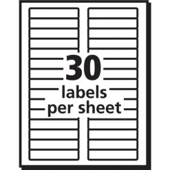 Avery TrueBlock Laser/Inkjet File Folder Labels, 2/3" X 3 7/16", Red, 1500 Labels Per Pack (5066) -Office Supply Shop sp57017565 sc7