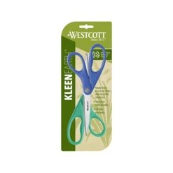 Westcott KleenEarth 8" Stainless Steel Standard Scissors, Assorted Colors, 2/Pack (14882)