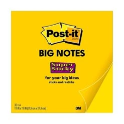 Post-it® Super Sticky Notes, 11" X 11", Bright Yellow, 30 Sheets/Pad, 1 Pad/Pack (BN11) -Office Supply Shop sp64186816 sc7