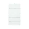 Global 9300 Plus Series 5-Drawer Lateral File Cabinet, Locking, Letter/Legal, Designer White, 36" (TD9336P5F1HDWT)