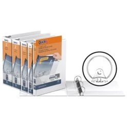 Stride QuickFit 1-1/2" Round 3-Ring View Binder, White (88020) 2 Stride QuickFit 1-1/2" Round 3-Ring View Binder, White (88020) -Office Supply Shop sp75059775 sc7