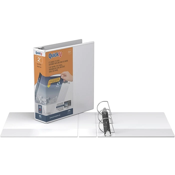 Stride QuickFit 2" 3-Ring View Binder, White (87030) Stride QuickFit 2" 3-Ring View Binder, White (87030) -Office Supply Shop sp75059874 sc7