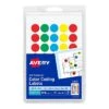 Avery See-Through Hand Written Color Coding Labels, 3/4" Dia., Translucent Assorted Colors, 35/Sheet, 29 Sheets/Pack (5473)