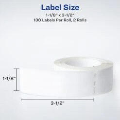 Avery Direct Thermal Roll Address Labels, 1-1/8" X 3-1/2", White, 130 Labels/Roll, 2 Rolls/Box, 260 Labels/Box (4150) -Office Supply Shop sp75154369 sc7