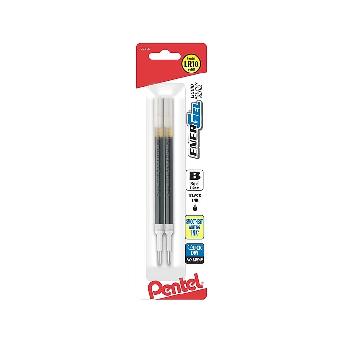 Pentel EnerGel Gel-Ink Pen Refill, Bold Tip, Black Ink, 2/Pack (LR10BP2A) Pentel EnerGel Gel-Ink Pen Refill, Bold Tip, Black Ink, 2/Pack (LR10BP2A) -Office Supply Shop sp79935251 sc7