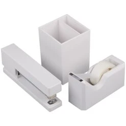 JAM Paper Desk Supplies Kit, White, 3/Pack (337841WH) -Office Supply Shop sp82108775 sc7 1
