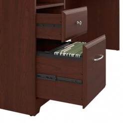 Bush Furniture Cabot 36"-42"H 3 Position L Shaped Sit To Stand Desk With Hutch, Harvest Cherry (CAB052HVC) -Office Supply Shop sp85006069 sc7