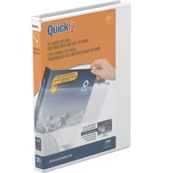 Stride QuickFit 5/8" 3-Ring View Binder, White (87000)