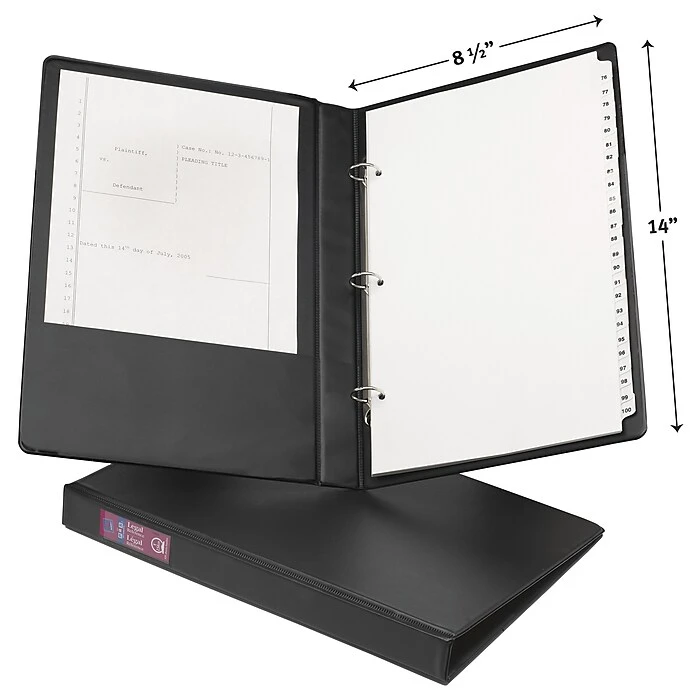 Avery 1" 3-Ring Legal Binder, Black (06400) Avery 1" 3-Ring Legal Binder, Black (06400) -Office Supply Shop sp92173215 sc7