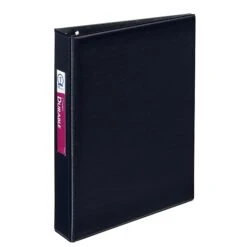 Avery Mini Durable 1" 3-Ring Non-View Binder, Black (27257)