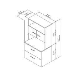 Bush Business Furniture Office 500 2-Drawer Lateral File Cabinet With Hutch, Letter/Legal, Black Walnut, 35.67" (OF5007BWSU) 4 Bush Business Furniture Office 500 2-Drawer Lateral File Cabinet With Hutch, Letter/Legal, Black Walnut, 35.67" (OF5007BWSU) -Office Supply Shop sp92174311 sc7