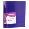 JAM Paper Designders 1 1/2" 3-Ring Flexible Poly Binders, Purple Glass Twill (275112245)
