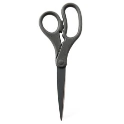 JAM Paper Precision 8" Stainless Steel Multi-Purpose/Heavy Duty Scissors, Pointed Tip, Grey (342GYZ)