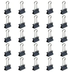 JAM Paper Colored Binder Clips, Small, 3/8" Capacity, Grey, 25/Pack (334BCGY) -Office Supply Shop sp93881017 sc7