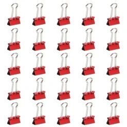 JAM Paper® Colorful Binder Clips, Small, 3/4 Inch (19mm), Red Binderclips, 25/Pack (334BCRE) -Office Supply Shop sp93881057 sc7