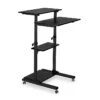 Mount-It! 27.5"W Mobile Height Adjustable Desk, Black, Plastic/Steel (MI-7940)