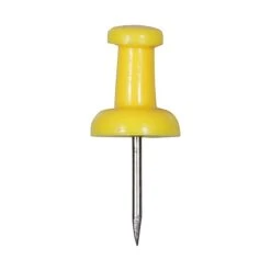 JAM Paper Push Pins, Yellow, 100/Pack (2242959) -Office Supply Shop sp97365197 sc7