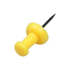 JAM Paper Push Pins, Yellow, 100/Pack (2242959) -Office Supply Shop sp97365198 sc7