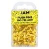 JAM Paper Push Pins, Yellow, 100/Pack (2242959)